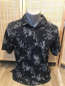 Camisa Polo TravisMathew Golf Manga Corta Hawaiana Negra Oscura Sutil Mediana H71 - Imagen 1 de 8