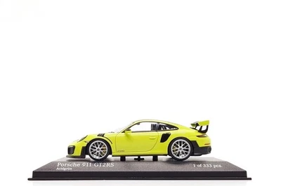 Minichamps 1:43 Porsche 911 GT2 RS (991.2) in Acid Green / Silver Wheels - Image 1 of 4