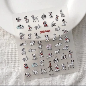 Pegatinas para arte en uñas NUEVAS 5D 101 DÁLMATAS MUY LINDAS TS-187 - Imagen 1 de 1