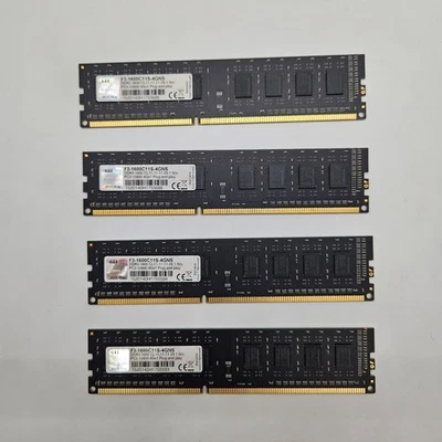 G Skill Value 4GB (4x4GB) F3-1600C11S-4GNS DDR3 PC3-12800 1600MHz Memory Module - Image 1 of 4