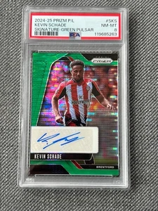 2024-25 Panini Prizm Premier League Kevin Schade Green Pulsar Auto SSP PSA 9 - Bild 1 von 2