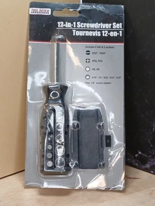 12-In-1 Screwdriver / Nut Driver / Allen Wrench Set w Bit Storage in Handle - Picture 1 of 9