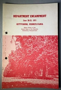 1971 Grand Army Of Republic Dept Encampment June 20-23 Gettysburg,PA - Picture 1 of 1