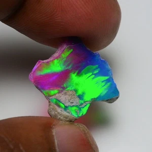 Very Rare Bi-Color Opal Rough 6.10 Cts  Natural Ethiopian Opal Raw Jewelry Grade - Picture 1 of 23