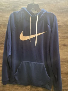 Nike Logo Therma DRI-FIT Pullover Sudadera con Capucha Grande Swoosh Gráfico Logo - Imagen 1 de 4