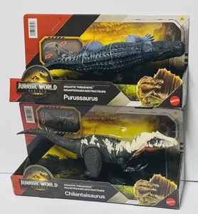 Jurassic World Rebirth Gigantic Thrashers Set of 2 Purussaurus-Chilantaisaurus - Picture 1 of 1