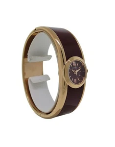 Caravelle New York 44L148 Women's Rose Gold Tone Burgundy Bangle Analog Watch - Picture 1 of 4