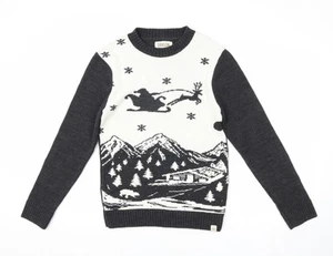 SoulCal Men's Black Christmas Pullover Jumper S - Picture 1 of 12