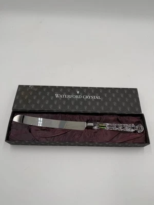 CUCHILLO PARA PASTELES Waterford Lismore 13" mango de cristal acero inoxidable con CAJA ORIGINAL Foto 1 de 4