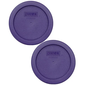 Pyrex 7202-PC Plum Purple Plastic Replacement Storage Lid Cover (2-Pack) - Picture 1 of 2