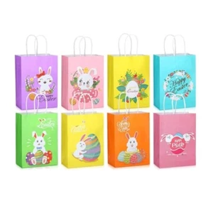 Easters Paper Bags for Birthday and Holiday Gifts Dessert Kraft Packaging Bags - Picture 1 of 8