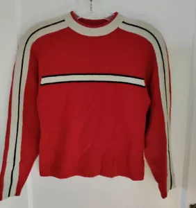 Obermeyer Women's Juniors Red Colorblock Crop Sweater Size Medium - Picture 1 of 5