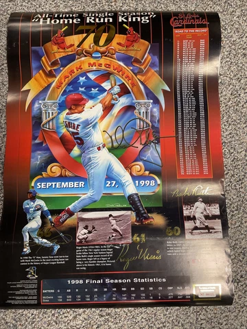 Mark McGwire Vintage 1998 Home Run King Limited Poster St. Louis Cardinals Cover