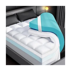 Dual Layer Memory Foam Mattress Topper for Pain Relief with 2X Support, 2" Fl... - Picture 1 of 7
