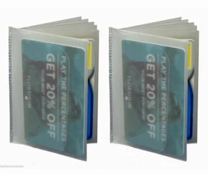 2 Inserti Portafoglio Plastica Ricambio Porta Carte Foto Trifold 6 Pg - Foto 1 di 4
