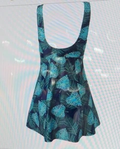 ECUPPER Damen Einteiler Badekleid Größe 26-28 Badeanzug/Shorts grün/blau geblümt N - Bild 1 von 6