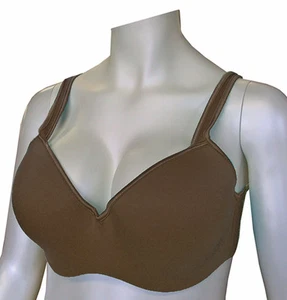 CROWNETTE 46C 46 C MARRÓN CHOCOLATE REGULAR TIRANTES SUAVES SUJETADOR CON AROS ¡SIN COSTURAS!! - Imagen 1 de 1