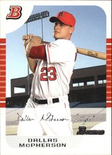 2005 Bowman Draft White Los Angeles Angels Baseball Card #5 Dallas McPherson