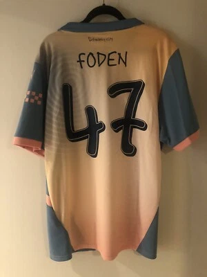 Manchester City X Oasis Puma Fourth Soccer Jersey Shirt Kit NWT Foden #47 2XL - Image 1 of 4