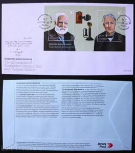 Estampillas Jersey: "Logros Científicos" Primer Día Cubierta 2 Valor M/S 2022 - Imagen 1 de 3