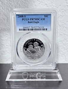 2008-S Bald Eagle Proof PCGS PR70DCAM 2008 S PF70 Half 50c Clad - Picture 1 of 4