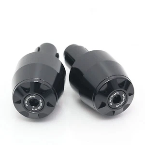 Black STORM Bar End Sliders Motorcycle For Kawasaki ZZR600 90-94 95 96 97 98 9 - Picture 1 of 7