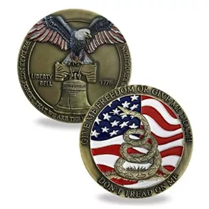 US Liberty Bell Münze Don't Tread on Me Challenge Coin Sammlerstück - Bild 1 von 6