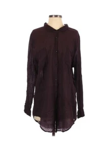 Raquel Allegra Purple Cover Up Shirt Sheer Tunic Long Sleeve Dress Size 1 Small  - Picture 1 of 4