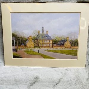 Stampa artistica Cesare Monturano Palazzo dei Governatori Williamsburg Virginia 11 x 14 opaca - Foto 1 di 4