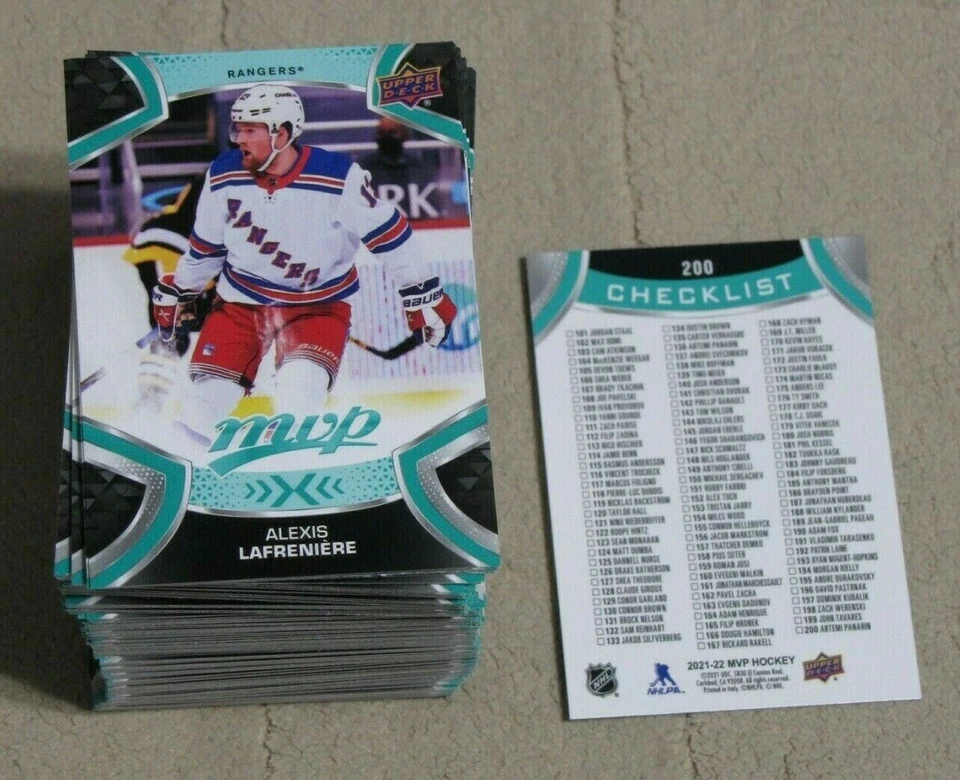 2021-22 Upper Deck MVP Hockey (Cards 1 - 200) (Pick Choose Complete) Free Ship - Image 1 of 1