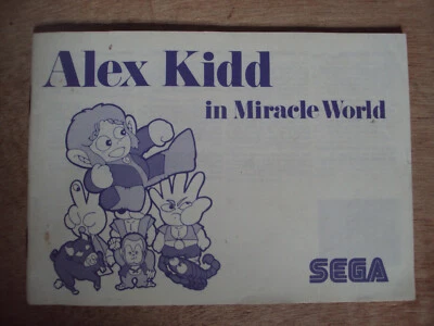 ORIGINAL SEGA MASTER SYSTEM MANUAL ONLY ALEX KIDD IN MIRACLE WORLD UK VERSION - Image 1 of 2