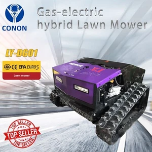Gasoline Electric Mower Remote Control Grass lawn Weeding Mow Caterpillar track - Picture 1 of 11
