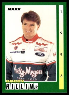 Bobby Hillin Jr. 1993 Maxx Race Cards # 90 Base - Image 1 of 2