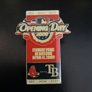 Boston Red Sox Tampa Bay Rays Eröffnungstag 6. April 2009 Fenway MLB Anstecknadel neu - Bild 1 von 1