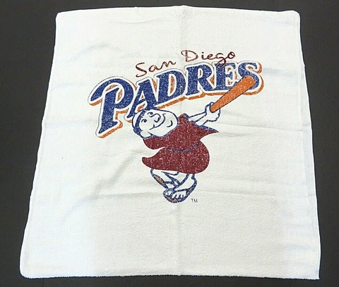 Vtg SAN DIEGO PADRES MLB Baseball Towel 769 KFMB Padres Radio 100% Cotton Cover