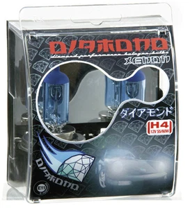 2 lampadine faro anteriore auto H4 luminose 4400k 55W diamantate xeno bianco - Foto 1 di 2
