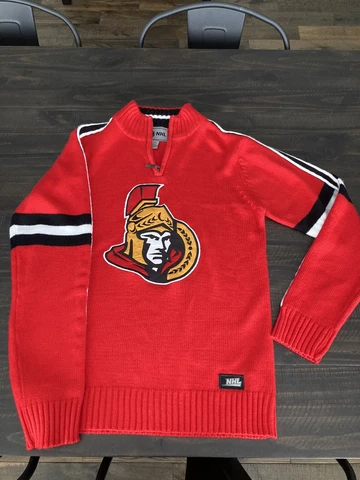 Official NHL Ottawa Senators   knit sweater 1/4 Zip  - NWOT Size Small NHL Cover