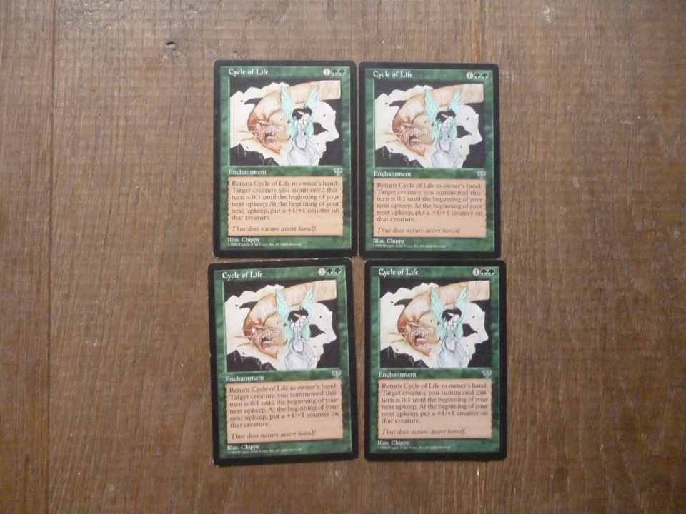 MTG 4 x Cycle of Life Rare Mirage Magic The Gathering playset card - Image 1 of 1