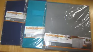Fabric Drawers 10.5 X 11 X 10.5 Set of 3 Blue Grass Alloy Orion - Picture 1 of 4