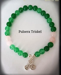 PULSERA TRISKEL CELTA PLATA DE LEY CELTA SILVER TRISKEL BEAD BRACELET - Imagen 1 de 4