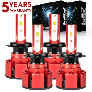 4 Piezas H7 Luces Para Auto Coche 10000lm 6000k LED Bombillas De Los Faros Luz Blanco - Imagen 1 de 10