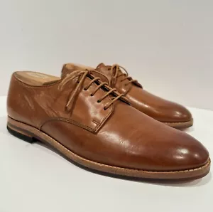 H by Hudson England Oxford Lace Up Shoe Mens Size 43 US 10 Tan Leather  Made UAE - Picture 1 of 13