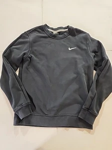 Nike Sweater Mens Medium Black Pullover Sweatshirt Workout Active Crew Neck - Picture 1 of 7