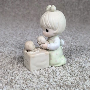 Precious Moments Figurine Always Room For One More Puppies 1988 Enesco - Picture 1 of 6