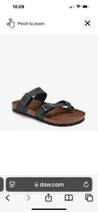 White Mountain Footbeds Gracie Cork Bed Leather Sandals Black Women’s Sz 11 NIB - Picture 1 of 1