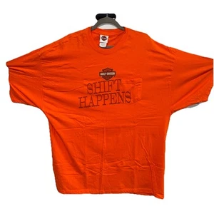 Neu ohne Etikett Harley Davidson orange Chester’s Grand Teton Hanes bulliges T-Shirt 3XL IF, ID - Bild 1 von 6