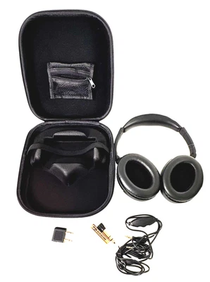 AblePlanet Linx Audio Active Noise Cancelling Sony Headphones with Case & Cords - Image 1 of 4