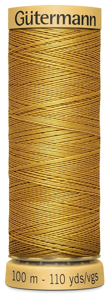 6 Pack - Gutermann Natural Cotton Thread 110yd-Dark Yellow - 103C-1680 - Image 1 of 1