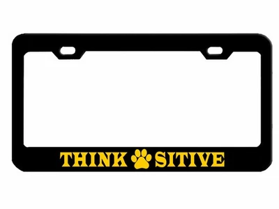 Marco de matrícula de coche Think Paw Sitive - Accesorios de coche Foto 1 de 4