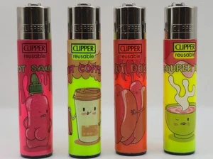 Clipper Feuerzeuge Large | 4er Set | Hot Sentences | schneller Versand - Bild 1 von 2